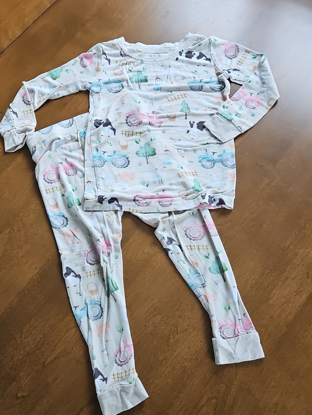 Kids Farm and Tractor Print Set - Pastel Multi